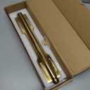 FIRJOY 12" Valet Rod for Closet Pull Out (2 Pack, Brushed Gold)