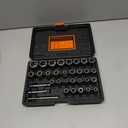 Upgrade Bolt Extractor Kit, 32 Piece Stripped Bolt Extractor Socket Set, Rounded Bolt Remover, Lug Nut Remover with  Inch and  Inch Adapter for Removing Damaged Frozen Rusted Rounded-Off Bolts Nuts