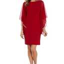 R&M Richards Women's Shiny Allure Dress, Red Size 18