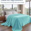 Fleece Blanket Giant 120" x 180" - Ultra-Soft Flannel Throw - Turquoise