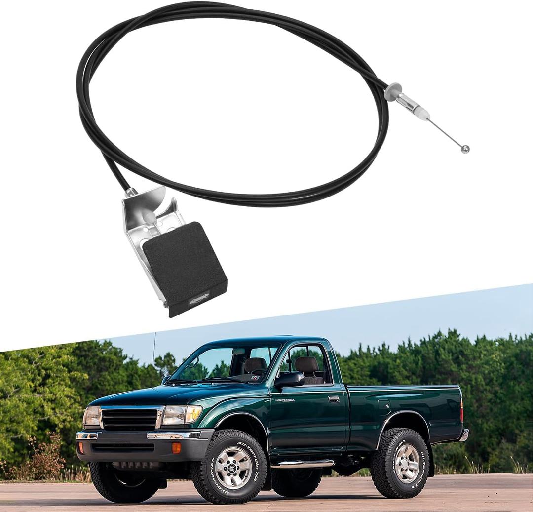 912-100 Hood Latch Release Cable with Handle Assembly Compatible with 1996-2004 Toyota Tacoma, Hood Cable Replaces OEM # 5363004020