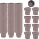 54 Pcs Small Mini Grey Clay Pots 2.1'' Terracotta Pot Clay Ceramic Pottery Planter Cactus Flower Pots Succulent Nursery Pots- Great for Window Boxes, Cactus, Plants, Crafts, Wedding Favors (Gray)