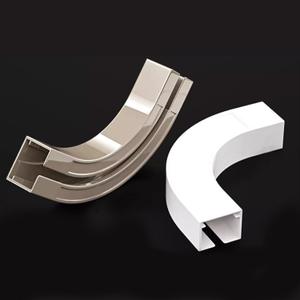 Curtain Single Tracks Heavy-Duty Curtain Rails 90 Degree Corner Turning Device Curtain Track Connector for Living Room Bedroom Room Divider (White-Black-Champagne) (Champagne)