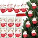 Thyle 20 Sets Team Christmas Ornaments Bulk Christmas Team Appreciation Gift for Employee Coworker Hanging Hot Cocoa Mug with Pen Thank You Gifts for Office Staff Xmas Tree Decor