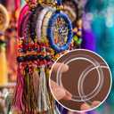 Framendino, 20 Pack 2 Inch Clear Plastic Dream Catcher Ring Round Floral Hoops Circle Hook for DIY Crafts