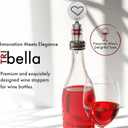 2 x TRIBELLA Wine Stoppers 1 Pack - Stainless Steel LOVE Wine Bottle Stopper with Silicone Seal, Reusable Beverage Preserver,Keeps Wine Fresh, Premium Bottle Sealers, Gifts for Her Holiday Gift Set