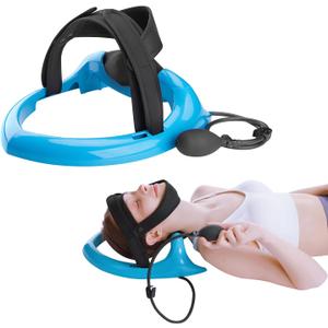 ECOGUN Posture Neck Exercising Cervical Spine Hydrator Pump - Relief for Stiffness, Restores Neck Curve (Blue)