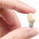 Single Bluetooth Wireless Earbud, Mini Invisible in-Ear Wireless Bluetooth Headphone 12 Hours Super Long Battery Life Suitable for Sports, Work and Sleep- Beige