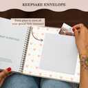 LOVE ON Baby Memory Book with Free Inkless Hand & Footprint Kit - First 5 Years Baby Journal with Elegant Linen Cover & Embossed Foil - Inclusive of All Family Types (Hearts)