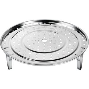DS. DISTINCTIVE STYLE Steamer Rack 10.1 Inch 304 Stainless Steel Steaming Rack Steam Tray with Removable Legs for Steaming Crab, Tamale Cookware Instant Pressure Cooker Multi-functional Steamer Basket (Silver - 25.6 cm)