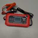 YONHAN 15A Battery Charger, 12V/24V LiFePO4 & Lead Acid Car Battery Charger, 9-Stage Trickle Charger with Temp Compensation, Automotive Battery Maintainer for Car Truck Motorcycle Lawn Mower Boat(Red)