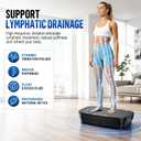 Vibration Plate for Lymphatic Drainage, Vibration Plate Exercise Machine with Workout Guide, 400Lbs Capacity Shake Plate, Whole Body Workout Vibrating Platform for Toning, Weight Loss