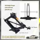 Car Scissor Jack Kit with Lug Wrench & Ratchet Wrench,2T Car Jack Kit for Cars Lifting & Tire Changing, Heavy Duty Scissor Jacks for Cars Tools Lift Range from 3.93" to 15.35"