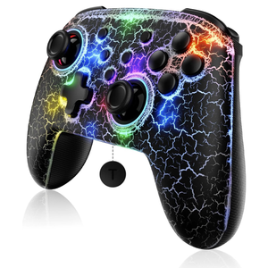 NexiGo Wireless Controller (No Deadzone) for Switch 2 and Switch, Bluetooth Controllers for Nintendo Switch with Vibration, Motion, Turbo and LED Light (Lightstorm)