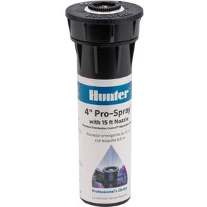 Hunter Pro 4" Pop Up Sprinkler Head, Adjustable 0360 Spray Pattern, 8'15' Coverage, In-Ground Lawn Irrigation System, Sprinkler Head for Yard and Garden