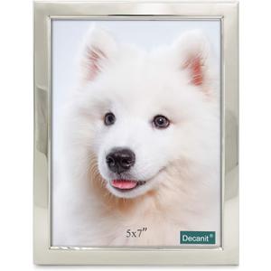 DECANIT 5x7 Picture Frames Silver Metal Photo Frames For Tabletop Display and Wall Decoration-Best Gifts For Family