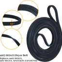 DC97-16782A Dryer Drum Roller Kit with DC97-16782A Dryer Roller DC93-00634A Idler Pulley 6602-001655 Dryer Belt DC61-01215B Tension Spring Replaces DC97-07523A DC97-07523B 2027851 for Dryers