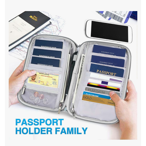 Passport Holder Family, Women Rfid Blocking Passport Wallet, Travel Essentials Premium Wallets, Waterproof Passport Holders Bag for Men Traveling, Travel Document Organizer Credit Cards Case