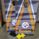 NFL Pro Football 2' x 4' Wood Direct Print Tournament Cornhole Set by Wild Sports, Comes with 8 Bean Bags - Perfect for Tailgate, Outdoor, Backyard