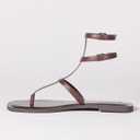 The Drop Women's Casper Gladiator Thong Ankle Sandal (9, Mahogany)