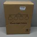 4-Light Bathroom Light Fixtures, Black and Gold Bathroom Lights Over Mirror with Clear Glass Globe Shade, Vanity Lights for Bathroom Kitchen Living Room Hallway Cabinet Bedroom Porch