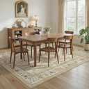 9x12 Rugs for Living Room, Washable Area Rug Beige Vintage Carpet for Bedroom Dining Room Nursery, Non-Slip Soft Thin Stain Resistant, Retro Floral Rugs