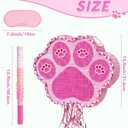 WERNNSAI Pink Dog Paw Piata - Dog Piata Pet Theme Party Games Pink Girl Style Puppy Paw Party Decorations Animal Party Supply for Kids Birthday with Blindfold