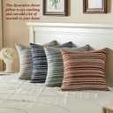 AmHoo Pack of 2 Textured Boucle Throw Pillow Covers Accent Striped Cozy Soft Decorative Couch Cushion Case for Chair Sofa Bedroom Living Room Home Decor 20 x 20-Inch Desert Taupe