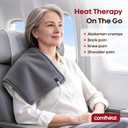 Comfheat USB Heating Pad for Travel Warmth Outdoors, 5V Small Heated Pad FSA Eligible HSA Non-Rechargeable Heat Therapy for Pain Relief Abdomen Cramps, 3 Heat Settings & Auto Off (16"x 12") Gray