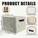 Blue Hydrangea Floral Storage Bins Basket, Rustic Cottagecore Flower Botanical Collapsible Fabric Storage Box Organizer Toybox for Bedroom Bathroom Clothes Books Toys (SNL032)