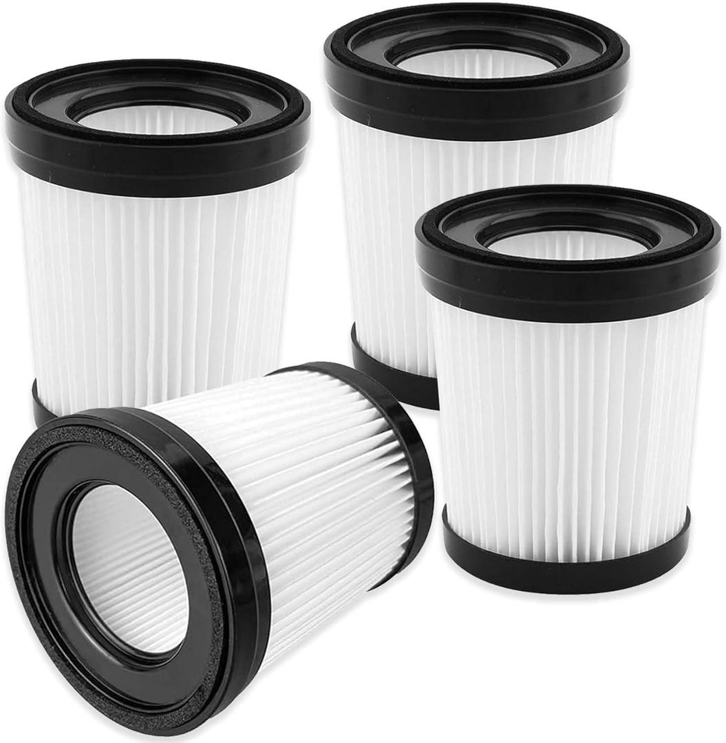 Vacuum Filter Replacement Compatible with Fabuletta FSV001/FSV101,Girnoor G160/G165, Lubluelu 202, Oraimo OSV-102, VacLife VL732 Stick Vacuum Cleaners (Without Tap) - 4 Pack