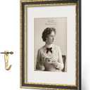 Vintage 16x20 Picture Frame, Ornate Antique Gold 16x20 Frame, Display 11x14 with Mat or 16 x 20 without Mat for landscape or Portrait, Gallery Wall Decor for Home (Black/Gold, Single)