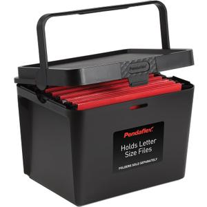 Pendaflex Portable File Box, Letter Size, 14.25" x 9.25" x 11", Black