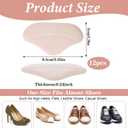 6 Pairs Heel Grippers for Loose Shoe Heels Cushion Pad Heel Pads for Shoes Men Soft Boot Shoe Too Big Men Women Heels Slipping Beige