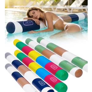 6 Pack Inflatable Pool Noodles, 61 Inch Heavy Duty PVC Pool Floats for Adults & Kids, Jumbo Blow up Pool Noodles, Portable Giant Swim Noodle for Swimming, Lake, Beach, Travel