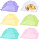 Food Cover Mesh Food Tent, 17"x17", Nylon Covers, Pop-Up Umbrella Screen Tents, Collapsible and Reusable Patio Bug Net for BBQ, Picnics, Parties, Camping, Outdoor - 6 Colors
