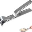 Stainless Steel Hot Plate Gripper Clips - Anti-Scald Multi-Purpose Tongs for Microwave, Oven, Air Fryer, Steamer, Pots & Bowls, Ergonomic Non-Slip Design for Secure Grip & Heat Protection