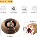 Cat Toy, Magic Organ Cat Scratch Board, Compact Cats Accordion Toy, Interactive Cardboard Cat Scratcher Pad Toys with Bell Ball for Indoor Exercise