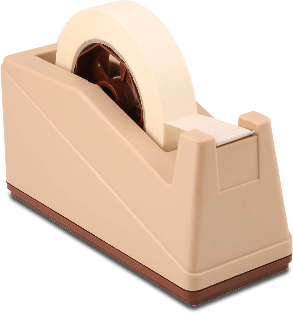 Lichamp Desktop Tape Dispenser Holder with Large 3 inch Core for Masking Tape, Heat Transfer Tape Sublimation, Painters Tape, Freezer Tape and Kitchen Tape Lichamp Desktop Tape Dispenser Holder with Large 3 inch Core for Masking Tape, Heat Transfer Tape Sublimation, Painters Tape, Freezer Tape and Kitchen Tape