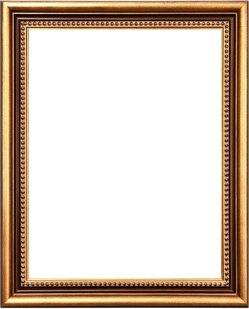 16x20 Vintage Gold Wood Picture Frame - Rustic Farmhouse Style, Distressed Vintage Painting Frame for Home Wall DecorOnly frame