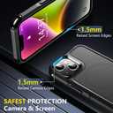 SPIDERCASE for iPhone 14 Case/iPhone 15 Case, Magnetic [15 FT Military Grade Drop Protection][Non-Slip] 2 Pack [Tempered Glass Screen Protectors+Camera Lens Protectors] Shockproof Case, Black