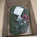 Christmas Wreath for Front Door 24 Inch Real Touch Norfolk Pine Wreath Cedar Greenery Wreath Christmas Reef Large Artificial Winter Green Wreaths for Walls Windows Indoor Outdoor Home Decor (Red)