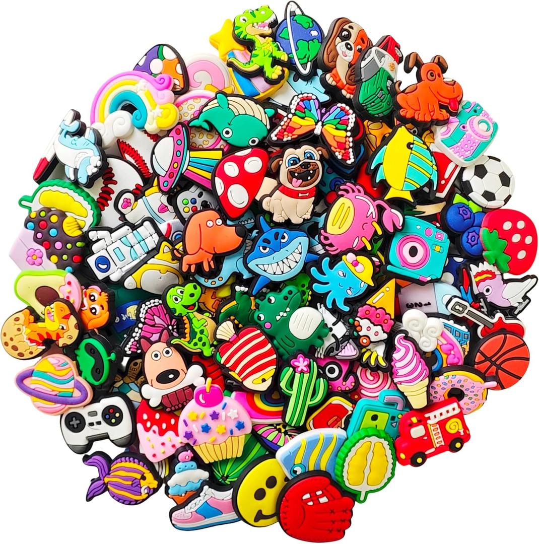 Lmiyowa 30 Pcs Random Shoe Charms for Kids Boys Girls Adult Men Women : Fun DIY Accessories for Clogs - Shoe Decoration Pins - Party Favors Gifts (30PCS)