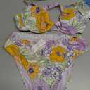 CUPSHE Women Swimsuit Bikini Set High Waisted Push Up Cheeky Drawstring Two Piece Bathing Suit Size M