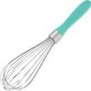 U-Taste Balloon Whisk for Cooking: 18/10 Stainless Steel Kitchen Wire Whisk, Medium Heavy Duty Egg Beater, Manual Baking Mixing Tool with 8 High Flex Wires for Stirring, Blending Sauce (Aqua Sky)