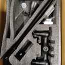 Aolemi Outdoor Shower Kit Fixtures Faucet System with High Pressure Showerhead Utility 2-Handle Exposed Shower with Brass Mix Valve 6 Inch Center with Soap Dish Matte Black