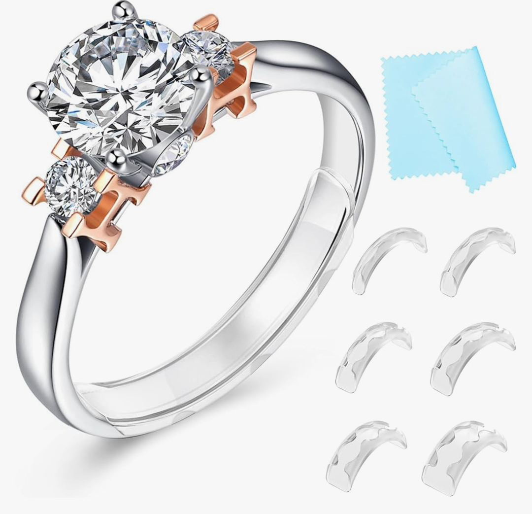 Ring Sizers for Loose Rings Ring Guards for Loose Rings Fit Any Rings, Invisible Ring Size Adjuster Never Sliding Off and Spinning