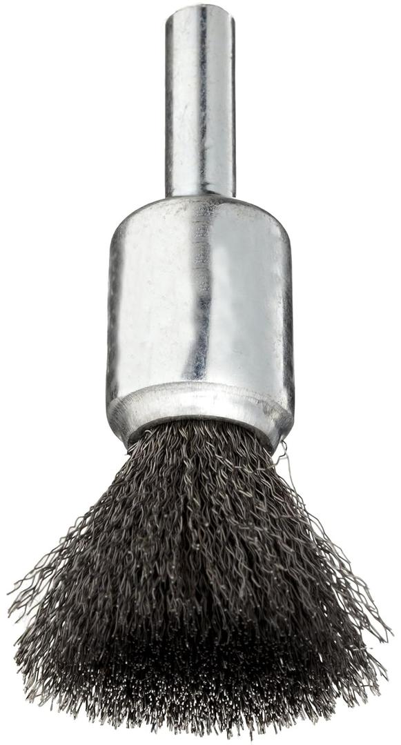 Weiler 10001 1/2" Crimped Wire End Brush, .006" Steel Fill, Made in the USA