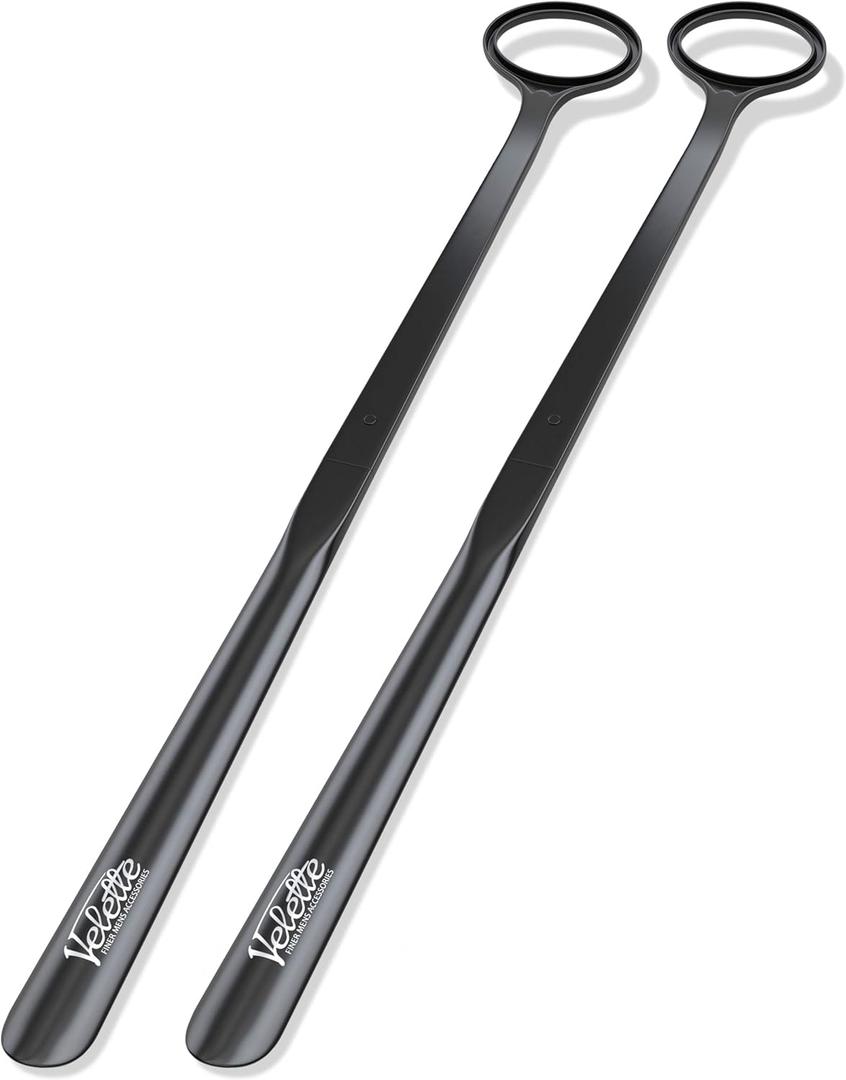 Velette 30" Extra Long Shoe Horn Long Shoe Handle for Boots, Shoe Helper, Shoe Horns for Seniors, Men, Women, Kids or Adults