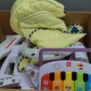 Fisher-Price Portable Baby Chair Kick & Play Deluxe Sit-Me-Up Seat with Piano Learning Toy & Tray for Infants to Toddlers, Purple Monkey